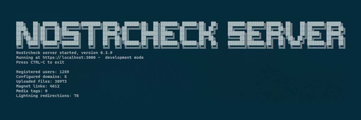 Nostrcheck.me home server terminal